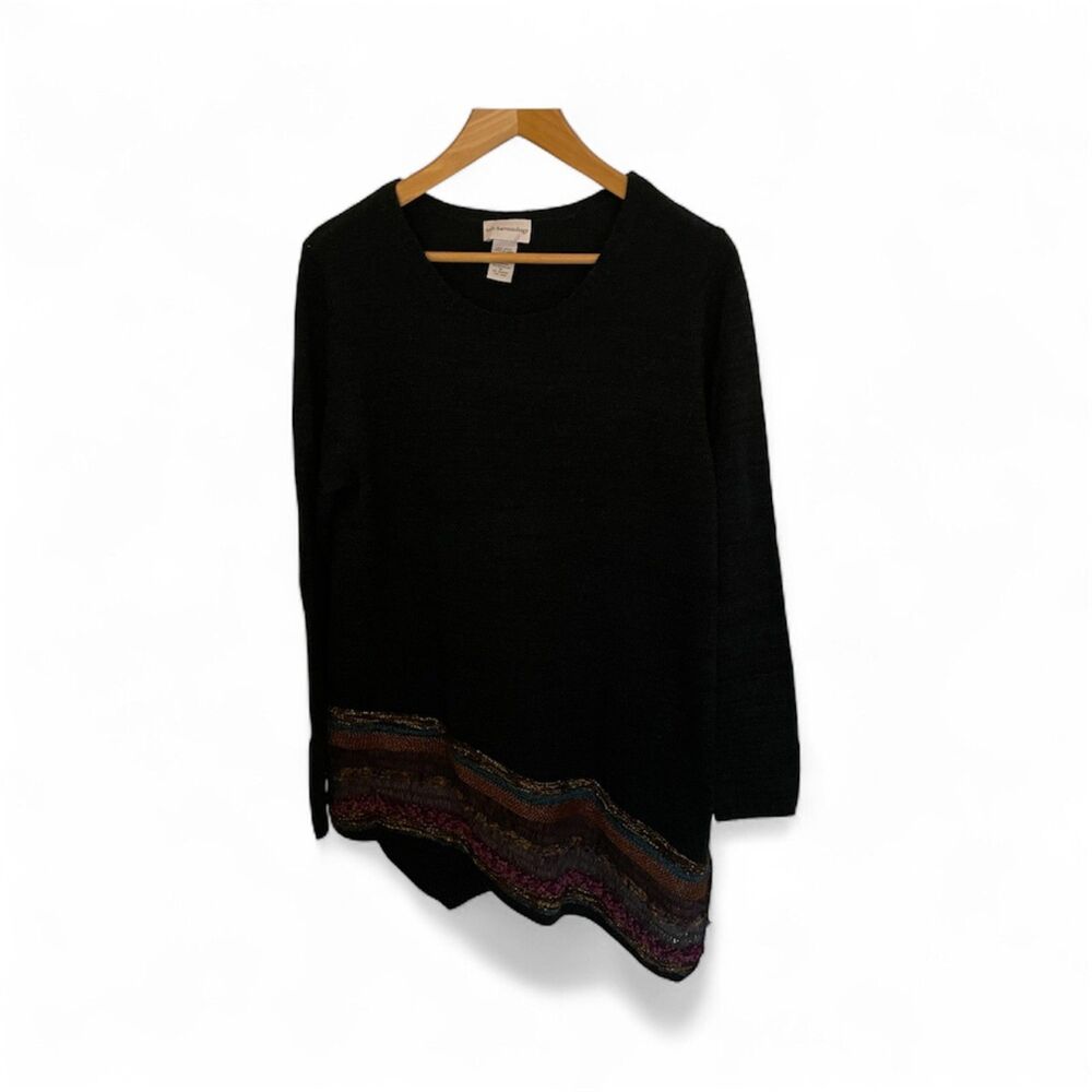 Soft Surroundings XL Sweater Asymmetrical Wool Blend Lagenlook Artsy Boho